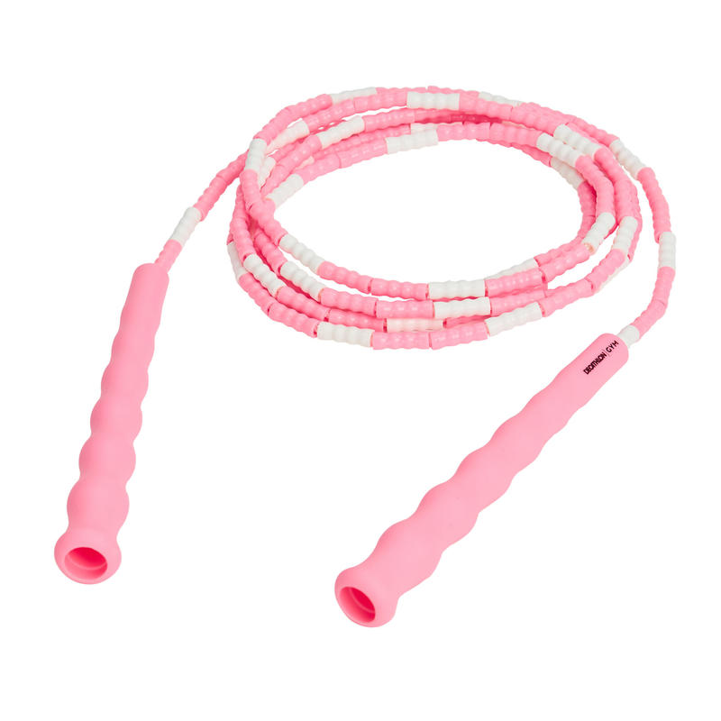 Kids' Beaded Skipping Rope Pink Decathlon