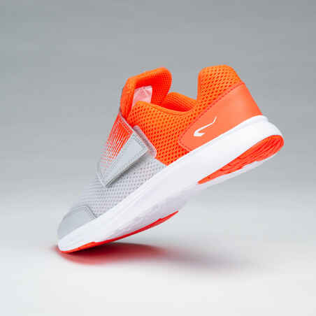 حذاء رياضي بشريط ذاتي اللصق للأطفال - برتقالي
