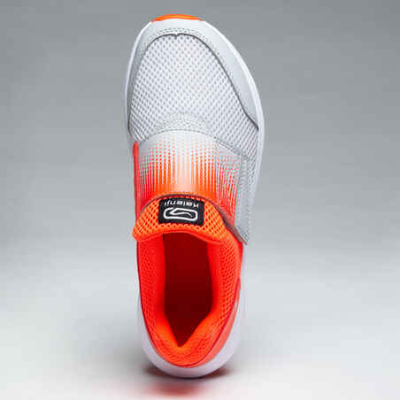 حذاء رياضي بشريط ذاتي اللصق للأطفال - برتقالي