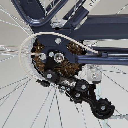 Міський велосипед Elops 520 з низькою рамою - Синій