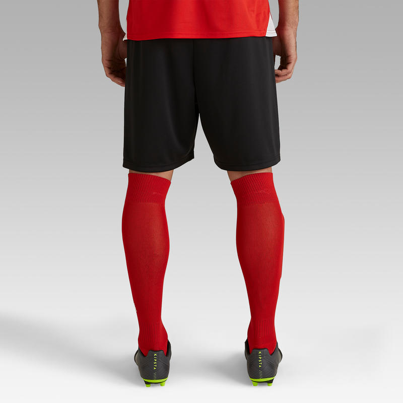 กางเกงฟุตบอลขาสั้นสำหรับผู้ใหญ่รุ่น F100 (สีดำ)