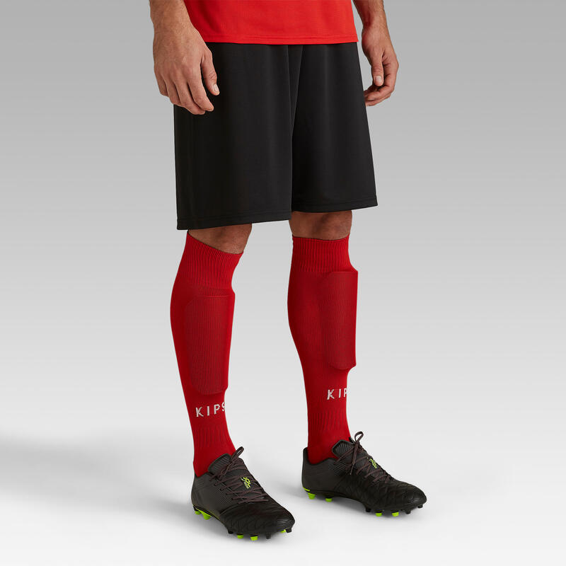 Voetbalshort voor volwassenen F100 zwart