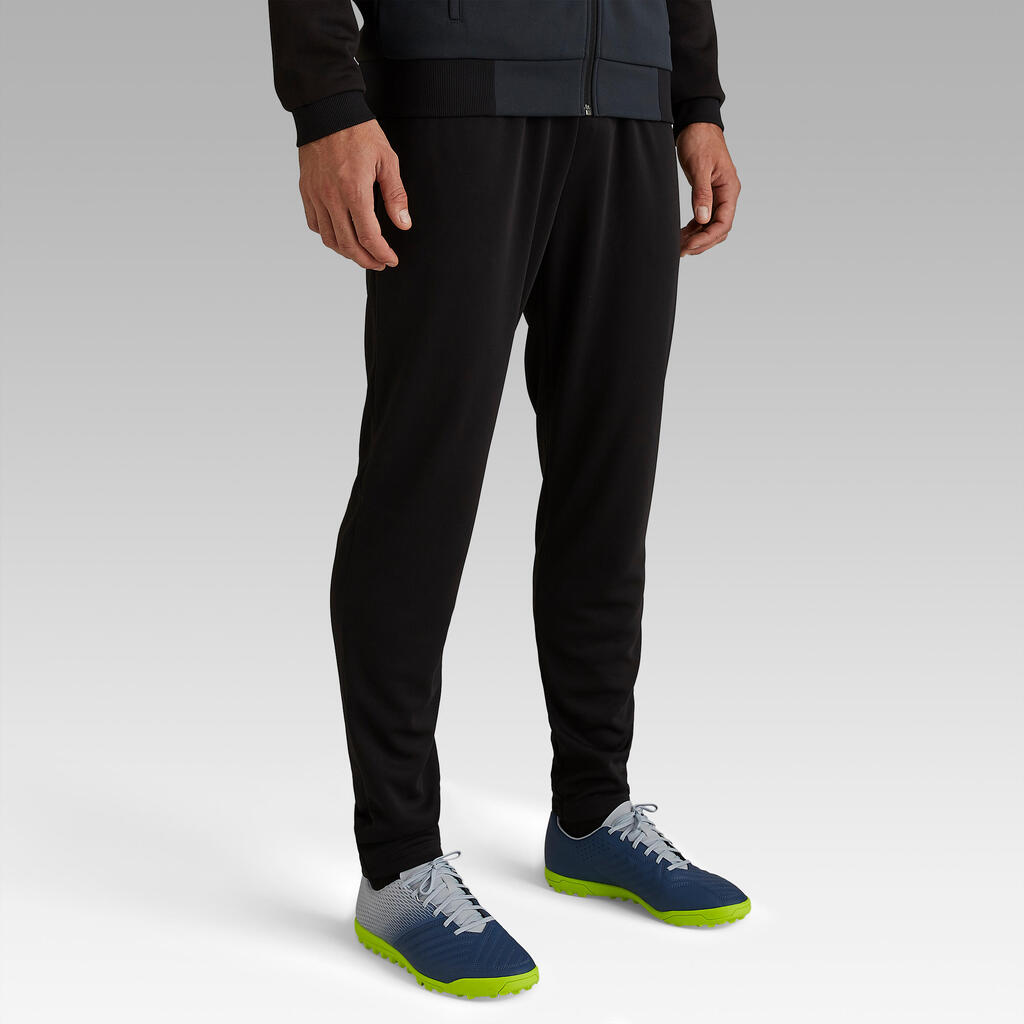 Pantalón de sudadera de fútbol para adulto Kipsta Essentiel negro