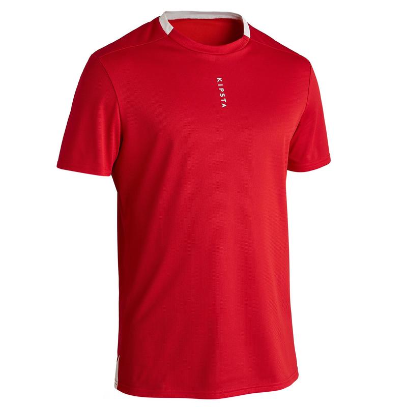 Voetbalshirt voor volwassenen F100 duurzaam rood