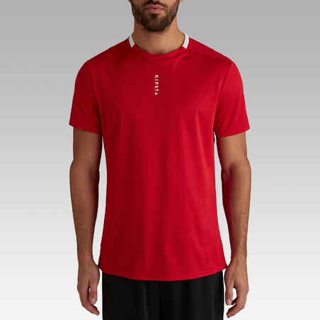 Camiseta de fútbol Adulto Kipsta F100 roja