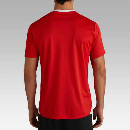 Camiseta de fútbol Adulto Kipsta F100 roja