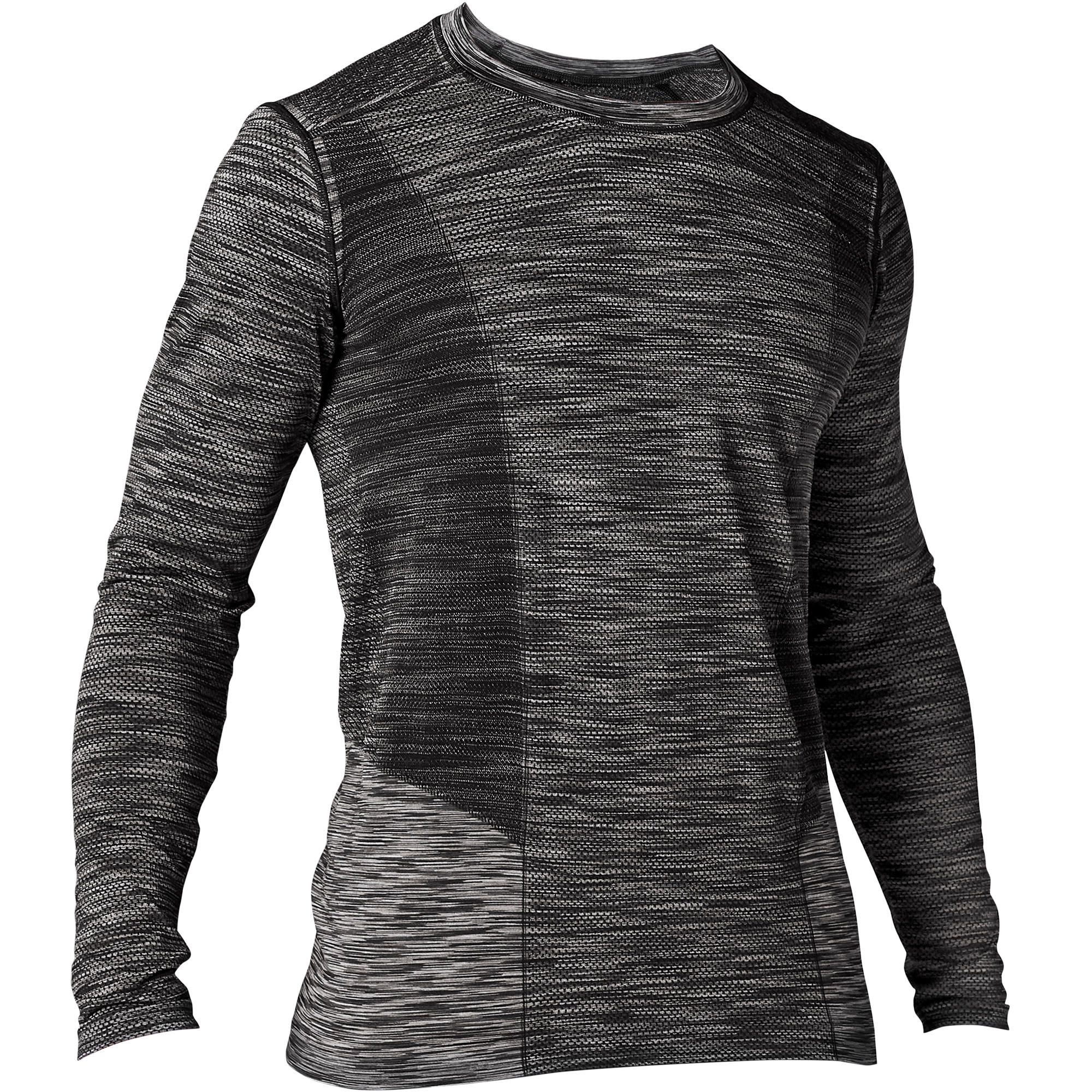 T shirt manches longues YOGA sans coutures homme noir