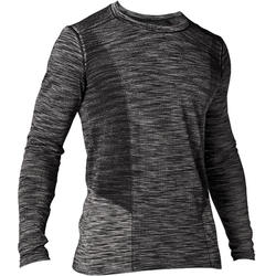 T-shirt manches longues YOGA sans coutures homme noir / gris
