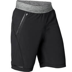 Woven Dynamic Yoga Shorts - Black