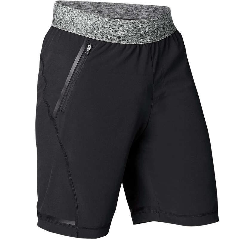 MAN YOGA APPAREL - Men's Woven Yoga Shorts - Black DOMYOS