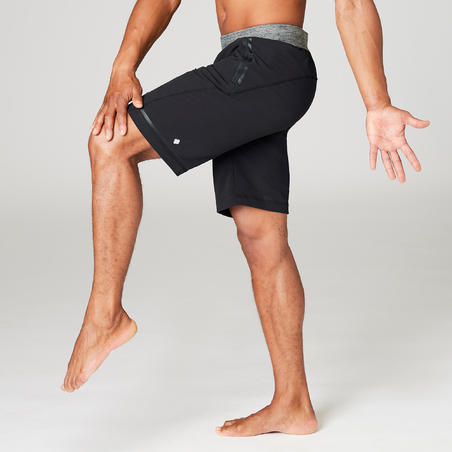 Woven Dynamic Yoga Shorts - Black