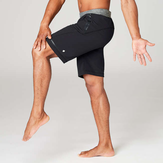 DOMYOS Men's Woven Yoga Shorts - Black | Decathlon