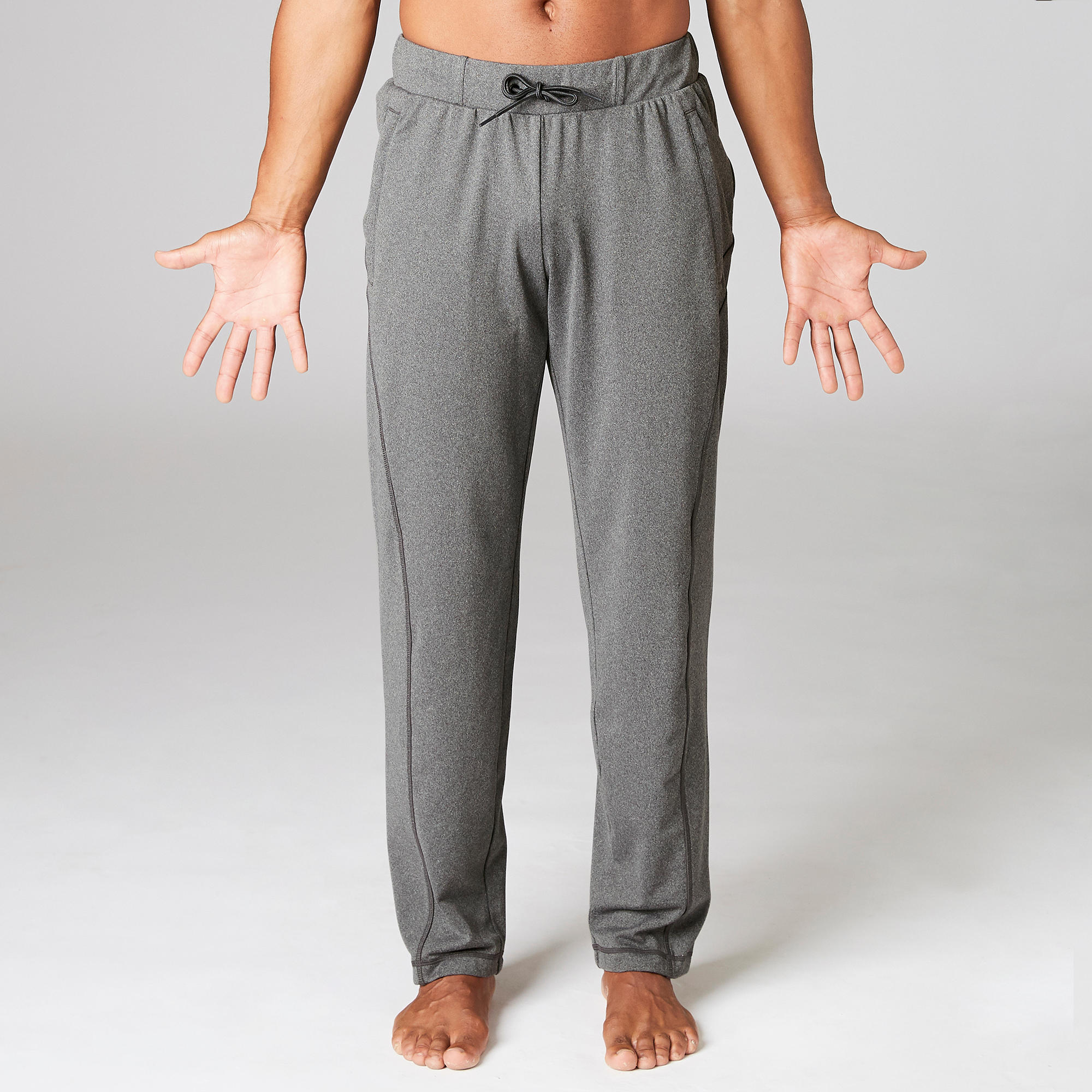 4F Pantaloncini Uomo Da Yoga E Fitness - Cotone Traspirante, Tasca Posteriore, Vita Regolabile, 80% Cotone 20% Poliestere