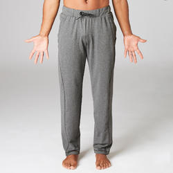 Pantalón Yoga Suave Hombre Blanco Tela Lino Algodón