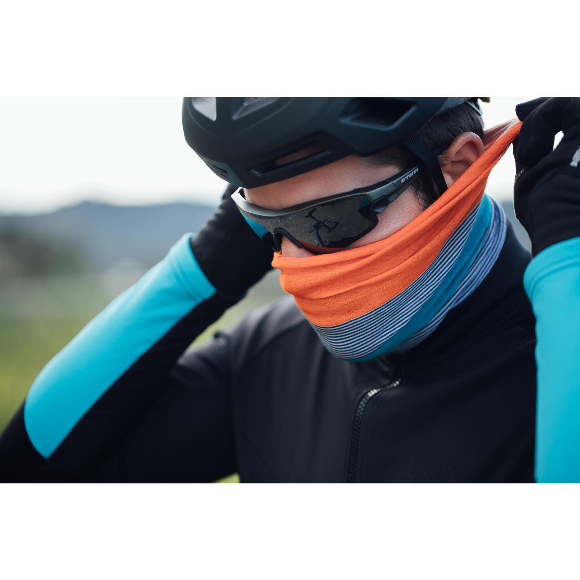 RoadR 100 Cycling Neck Warmer Black Grey