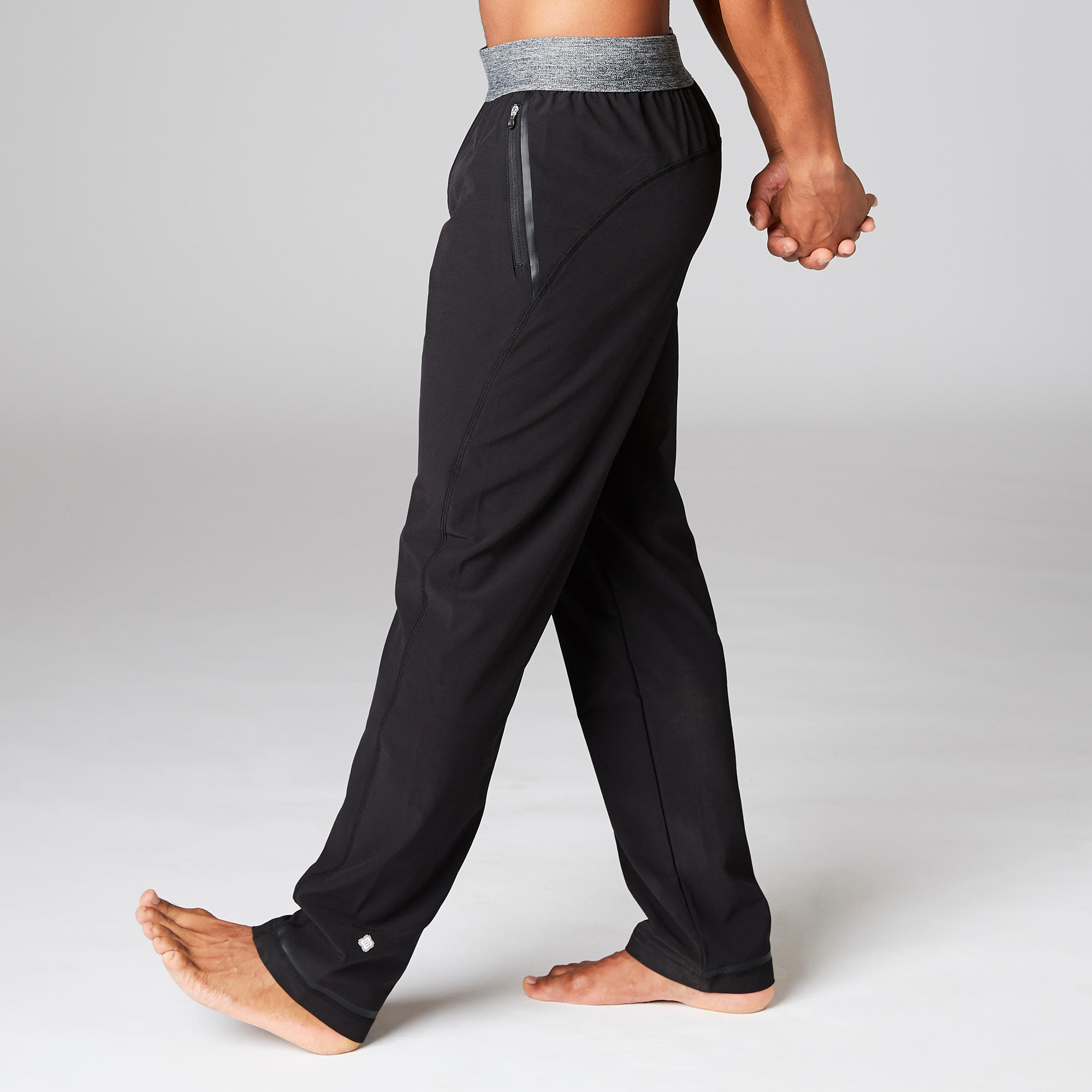 Buy Men Polyester Skin-Fit Gym Tights - Black Online | Decathlon