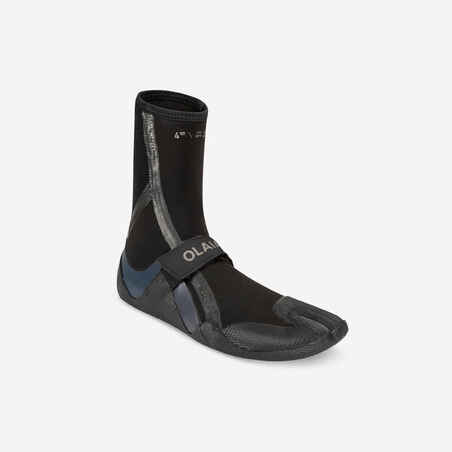 Neoprene surfing boots booties 900 4 mm - black/grey