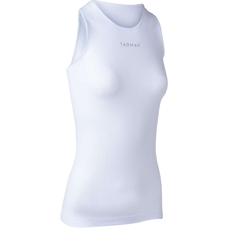 WOMAN BASKETBALL OUTFIT Basketball - Base Layer Tank Top White TARMAK - Basketball