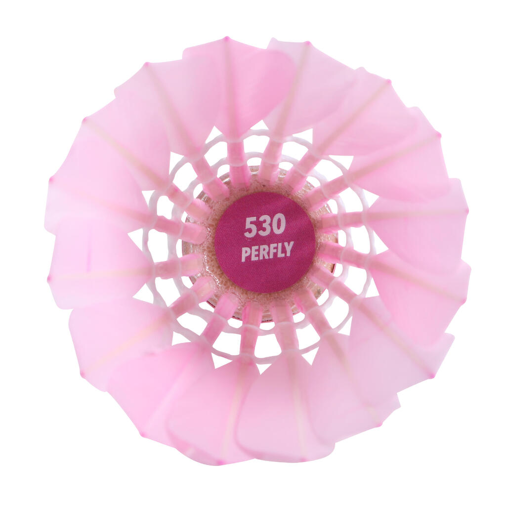 Roze loptice za badminton FSC 530 SPEED 77 (12 komada)