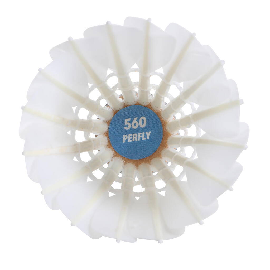 Loptice s perom za badminton FSC 560 SPEED 77 (12 komada)
