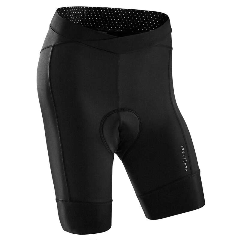 WOMEN WARM WEATHER ROAD APPAREL Clothing - RR 900 Women's Padded Cycling Shorts - Black VAN RYSEL - By Sport