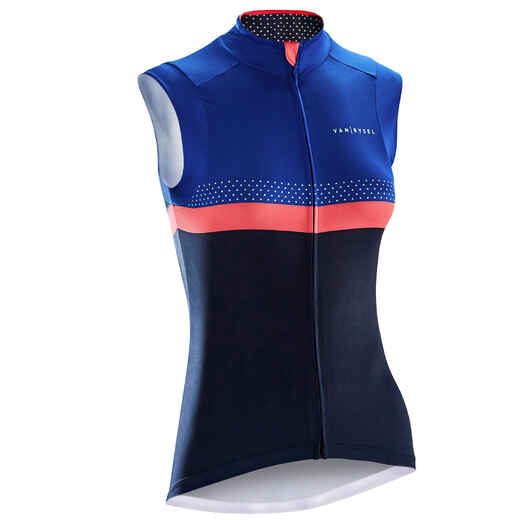 
      Ärmelloses Radtrikot Rennrad RC 900 Damen Navy-Blue
  