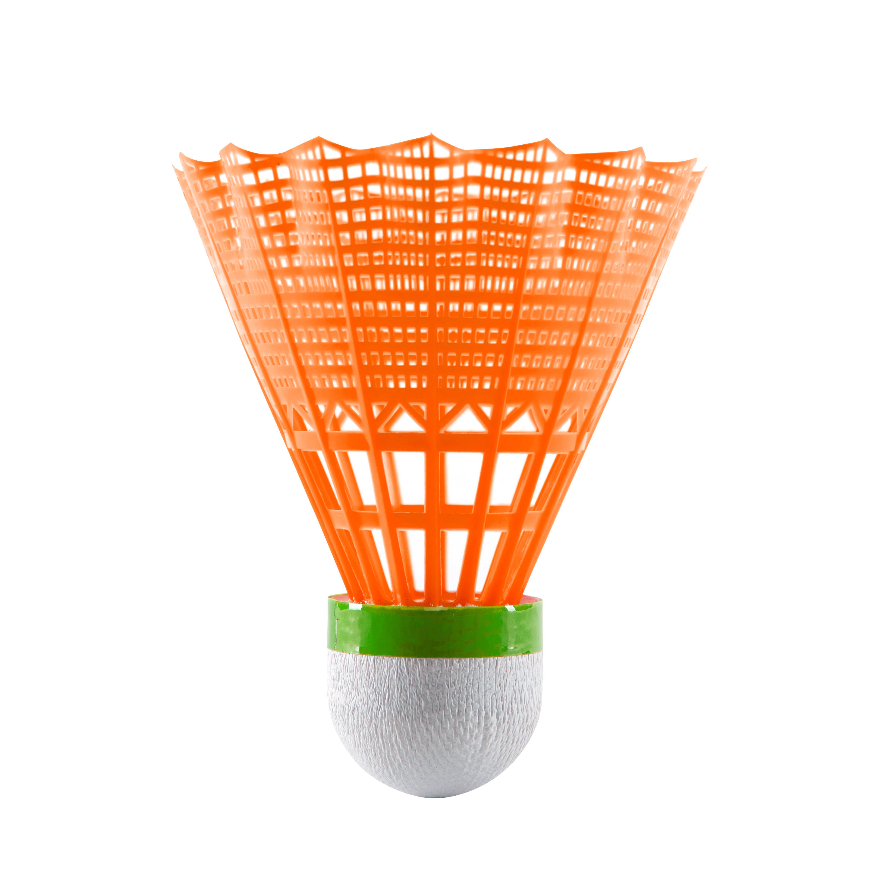 Badminton Birdie 3pk PSC 100 White/Yellow/Orange Snow white‎, Fluo