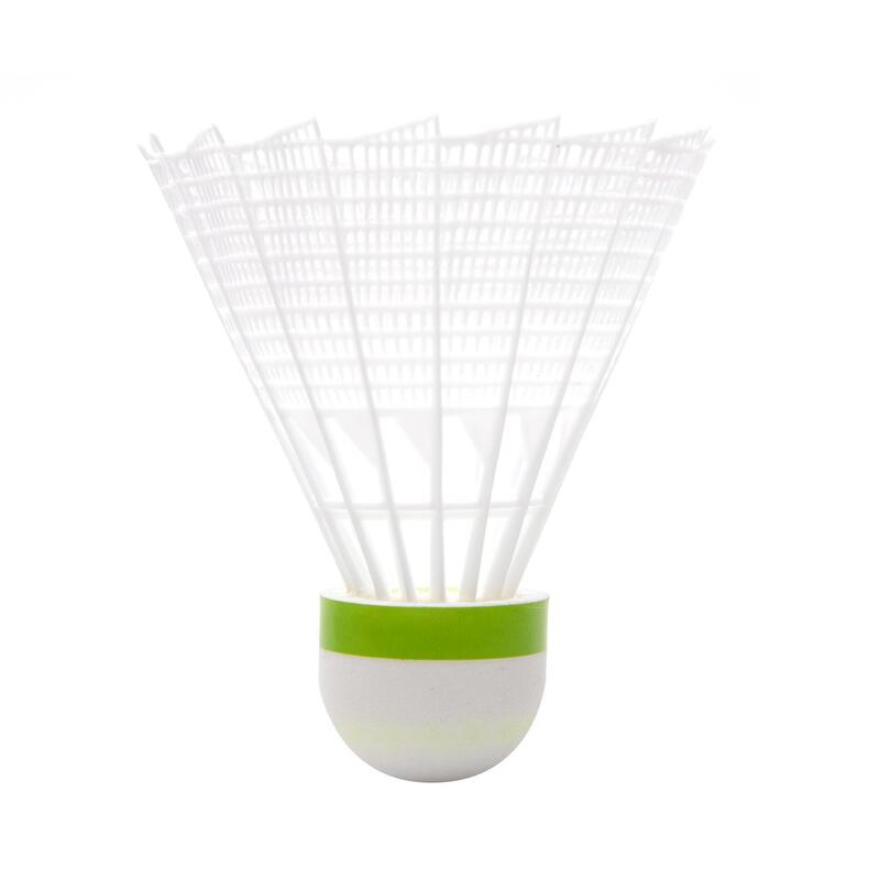 Set 3 Fluturași Badminton Plastic PSC100 Alb/Gri/Portocaliu