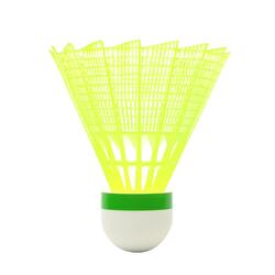 Fjäderboll i plast för badminton PSC 100 3-pack gul