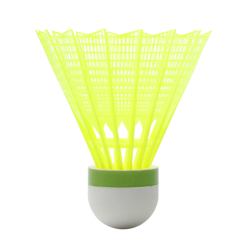 Bela plastična loptica za badminton PSC 100 MEDIUM (6 komada)
