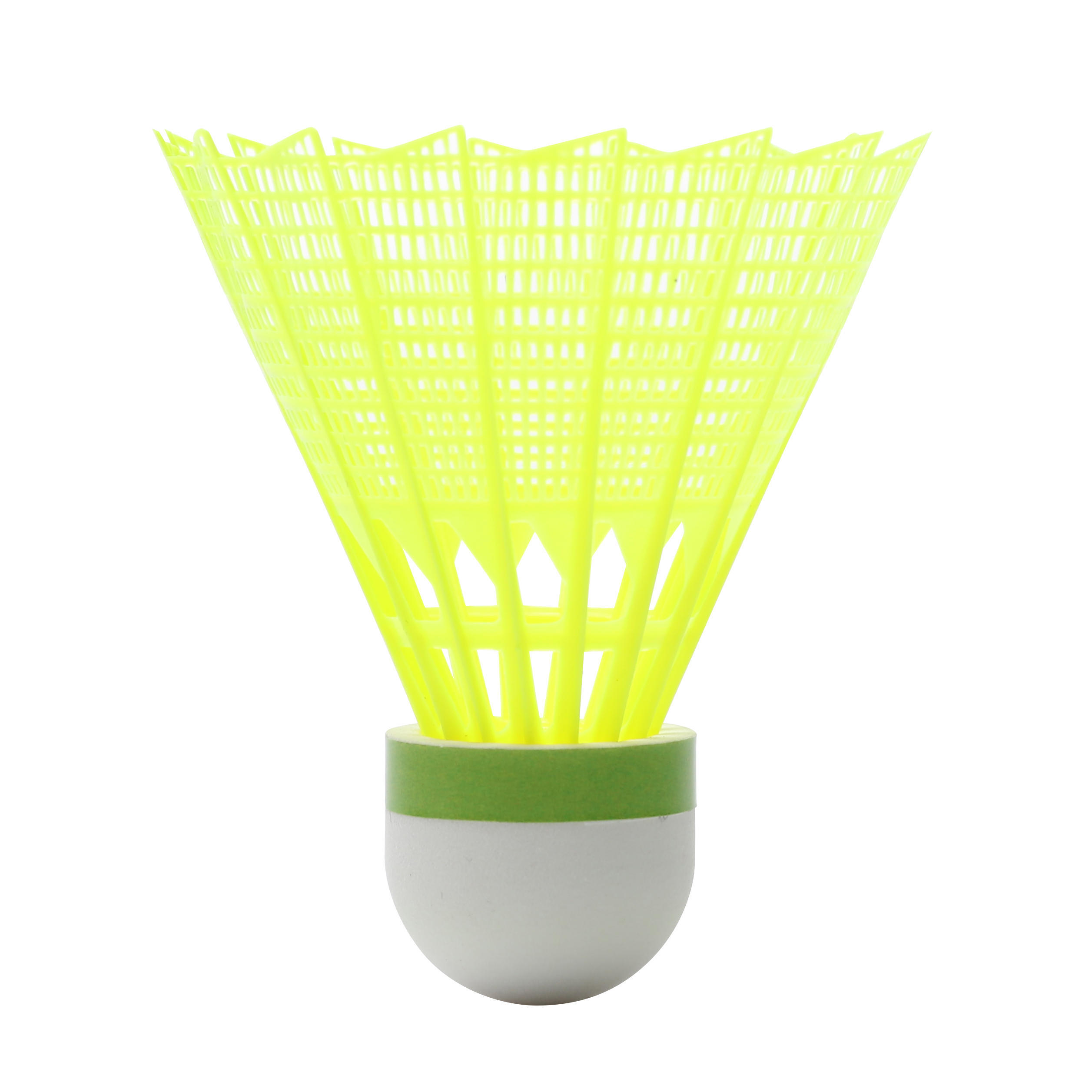 PSC 100 MEDIUM  PLASTIC SHUTTLECOCK x 6 CH  YELLOW 9/10