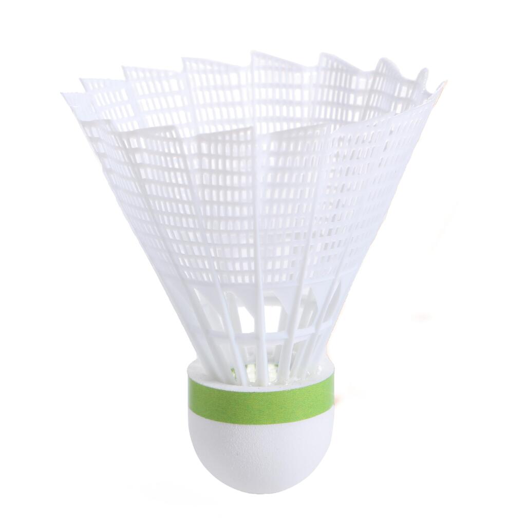 Bela plastična loptica za badminton PSC 100 MEDIUM (6 komada)