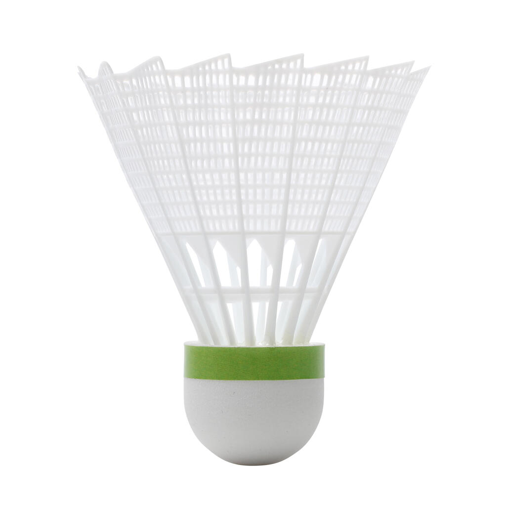 Bela plastična loptica za badminton PSC 100 MEDIUM (6 komada)