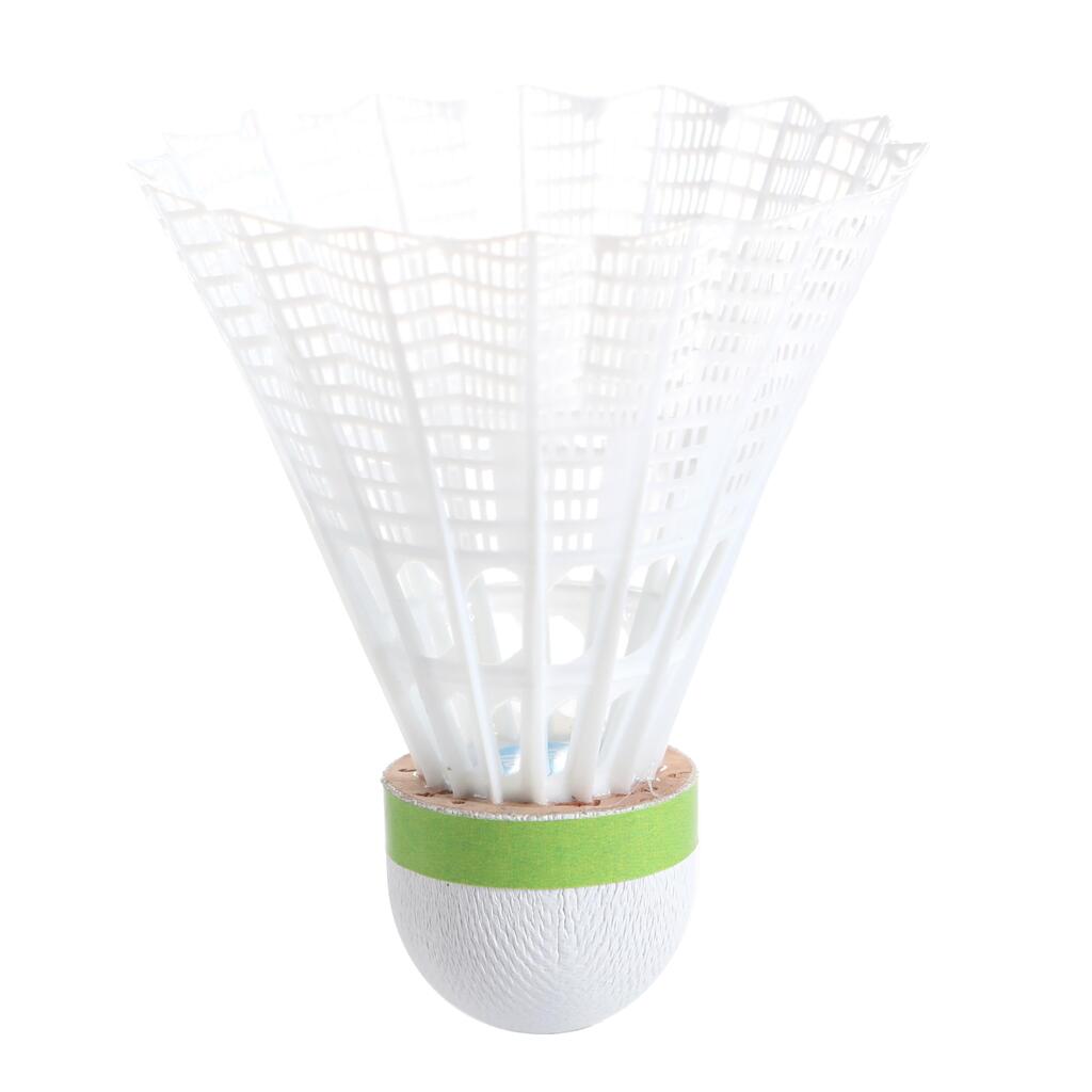 Žuta plastična loptica za badminton PSC 500 MEDIUM (6 komada)