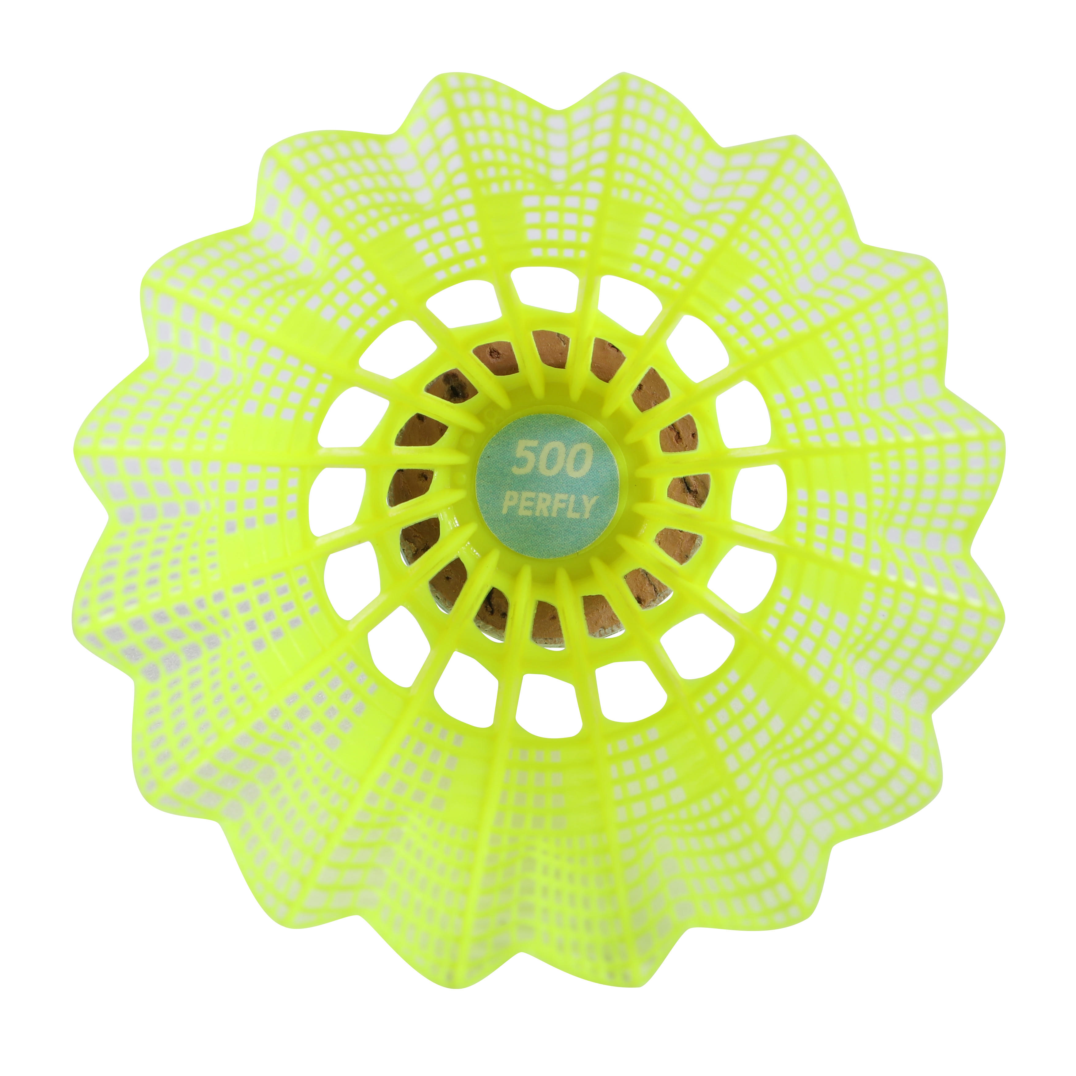 Plastic Badminton Birdie 6-pk - PSC 500 Yellow - PERFLY