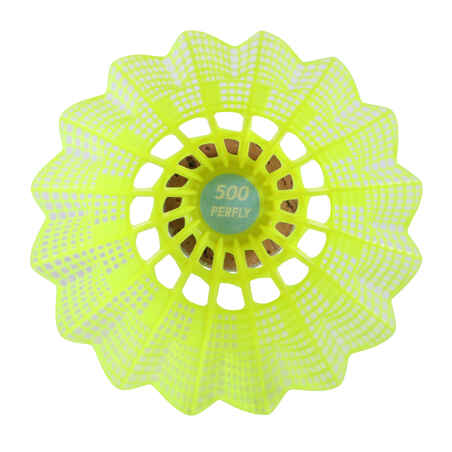 Volant De Badminton En Plastique PSC 500 X 6 - Jaune