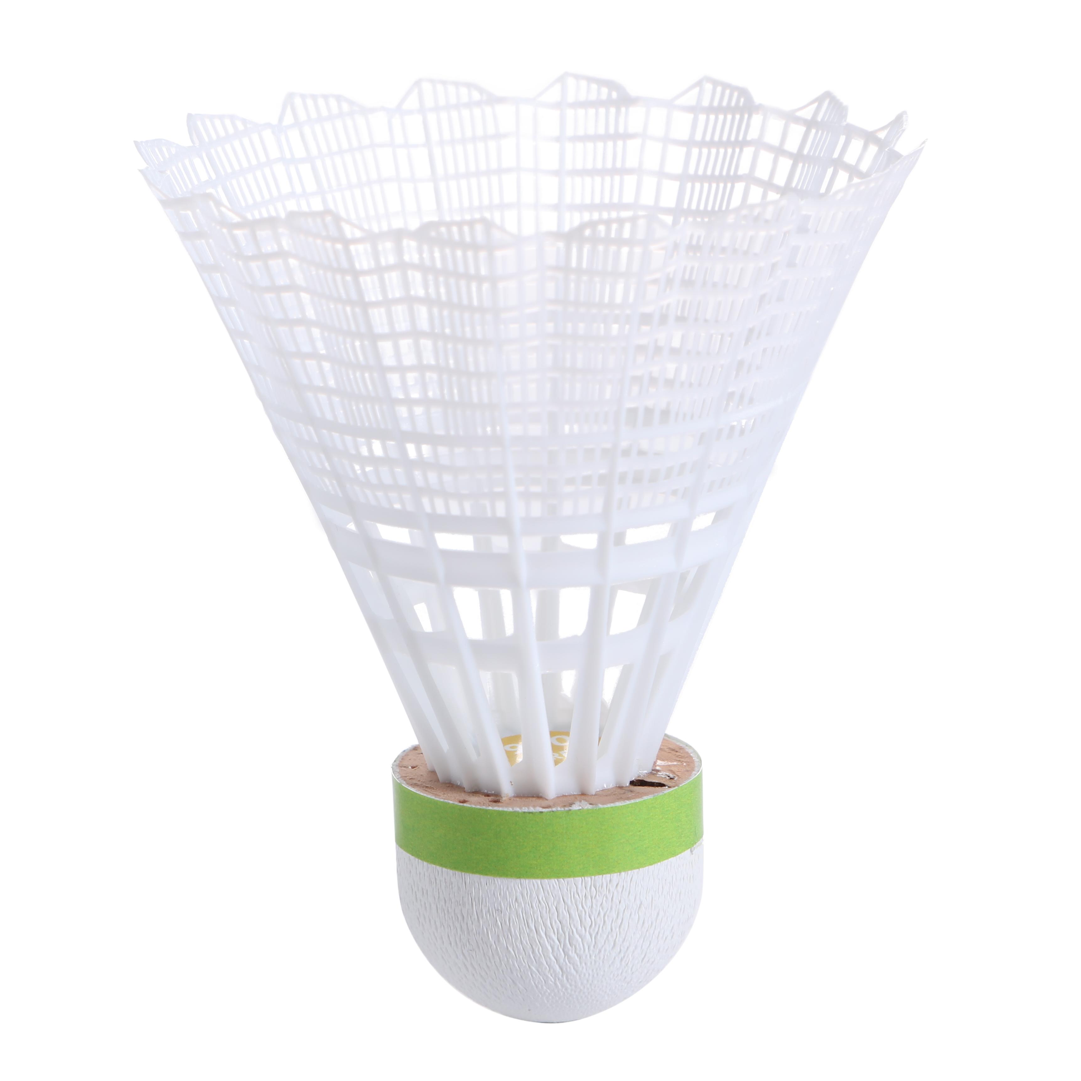 Plastic Badminton Birdie 6-pk - PSC 900 White - PERFLY