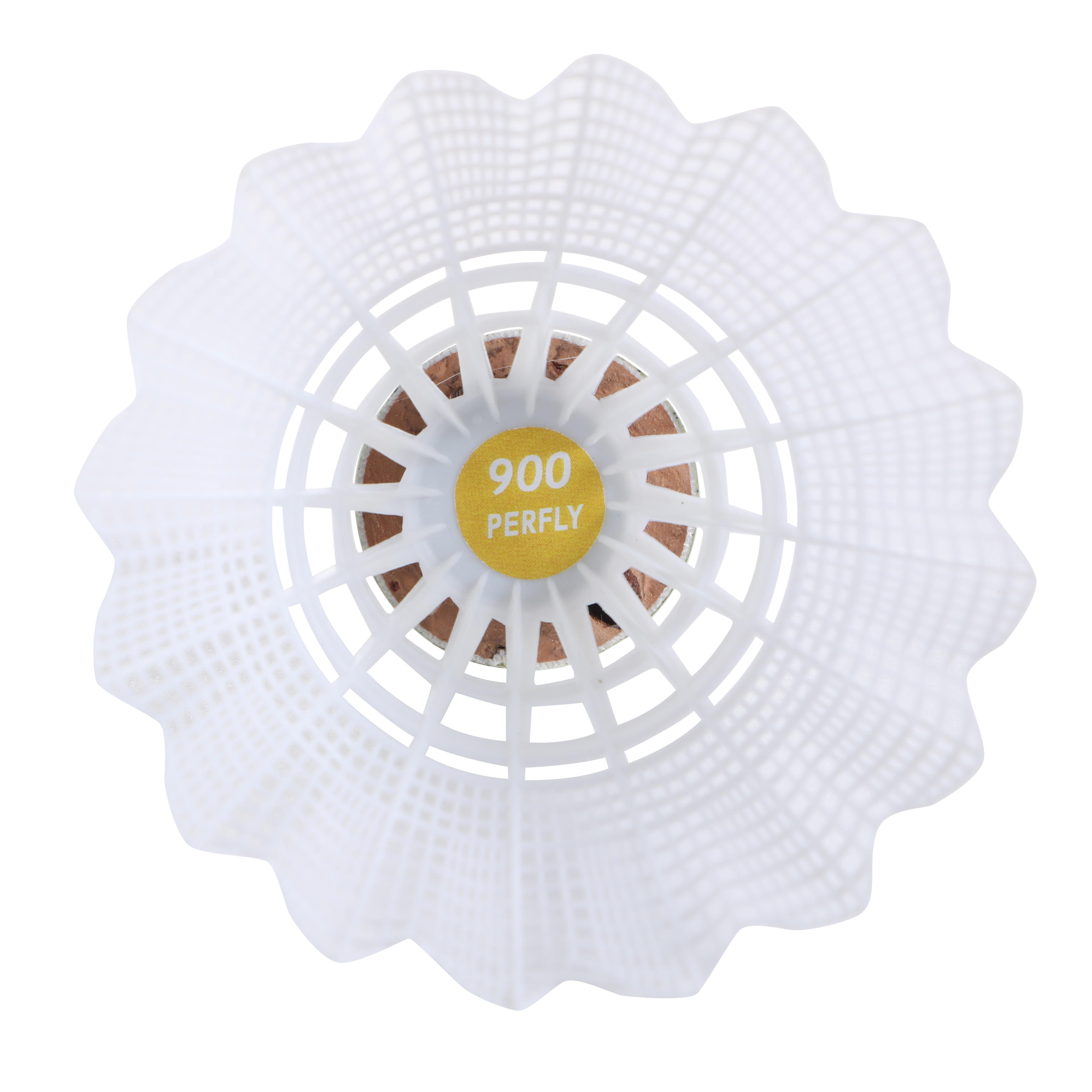 Plastic Badminton Birdie 6-pk - PSC 900 White - PERFLY