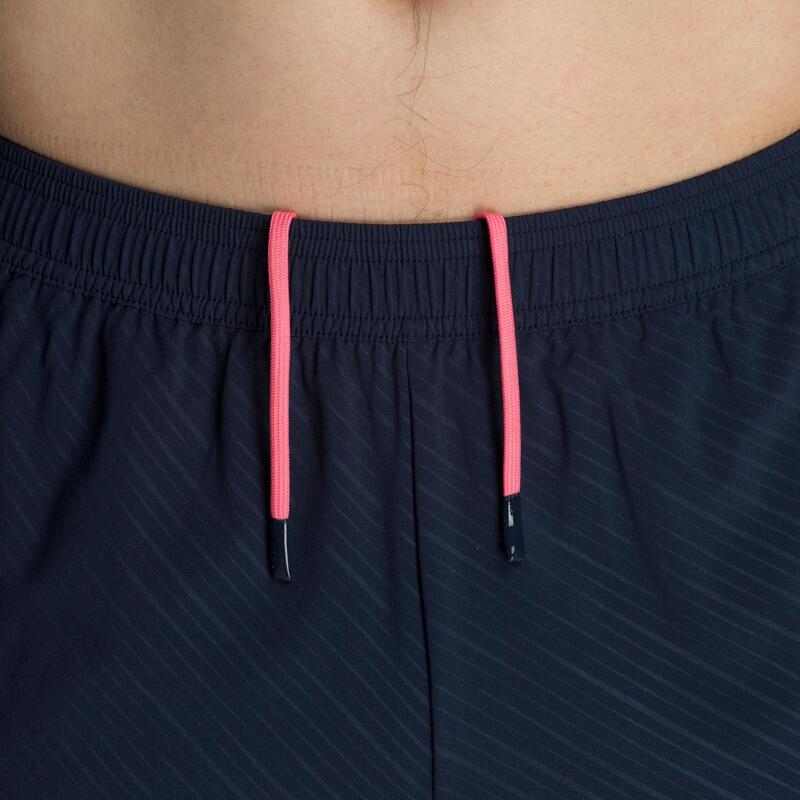 Pantalón corto de bádminton perfly 560 hombre negro y rosa