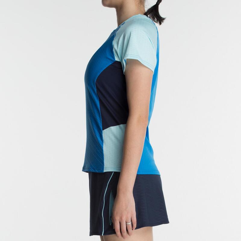 T-Shirt de badminton Femme 560 - Bleu