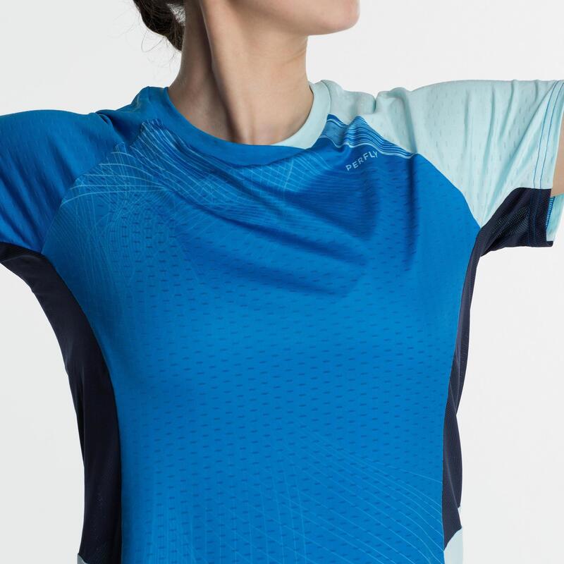 T-Shirt de badminton Femme 560 - Bleu