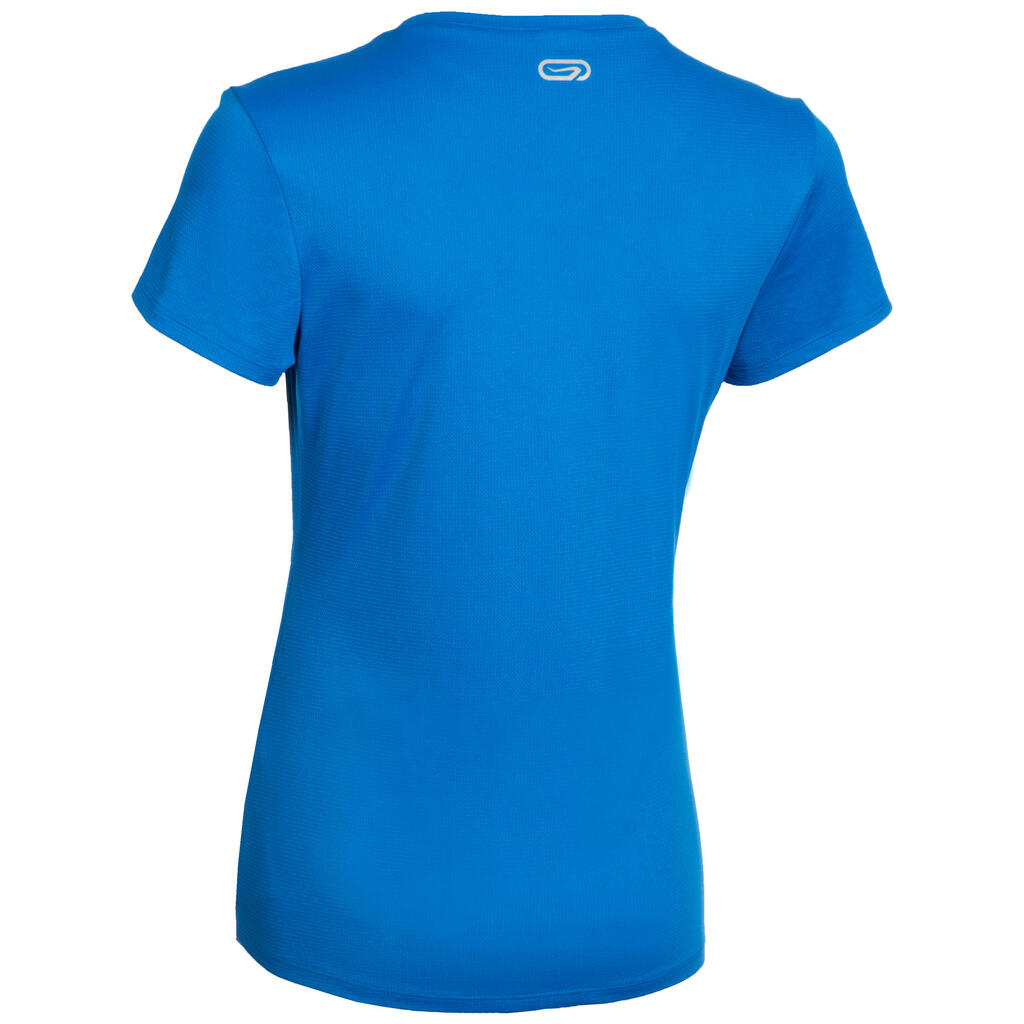 Sieviešu vieglatlētikas pielāgojamais T krekls, zils