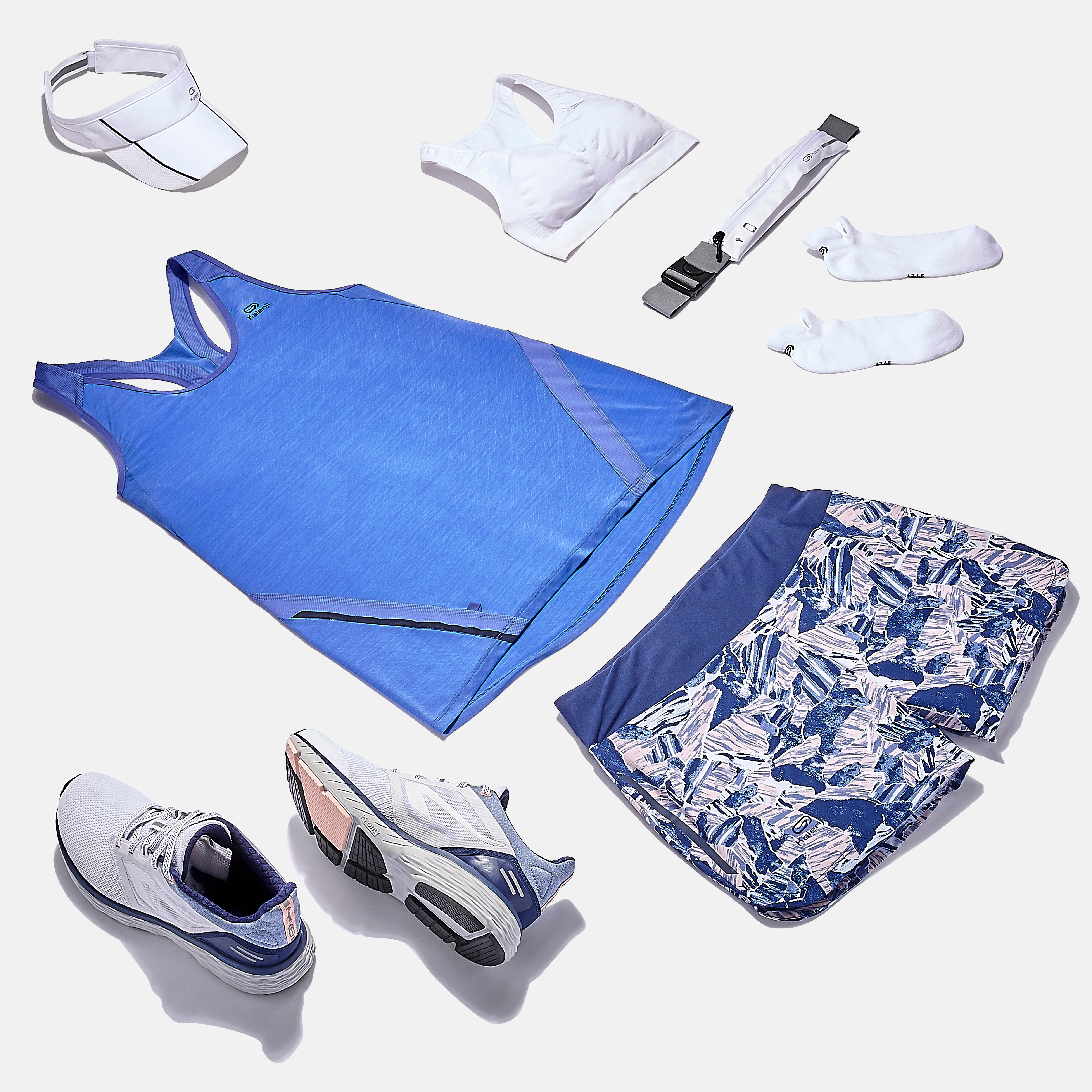 CAMISETA SIN MANGAS ATLETISMO MUJER RUN LIGHT AZUL LAVANDA