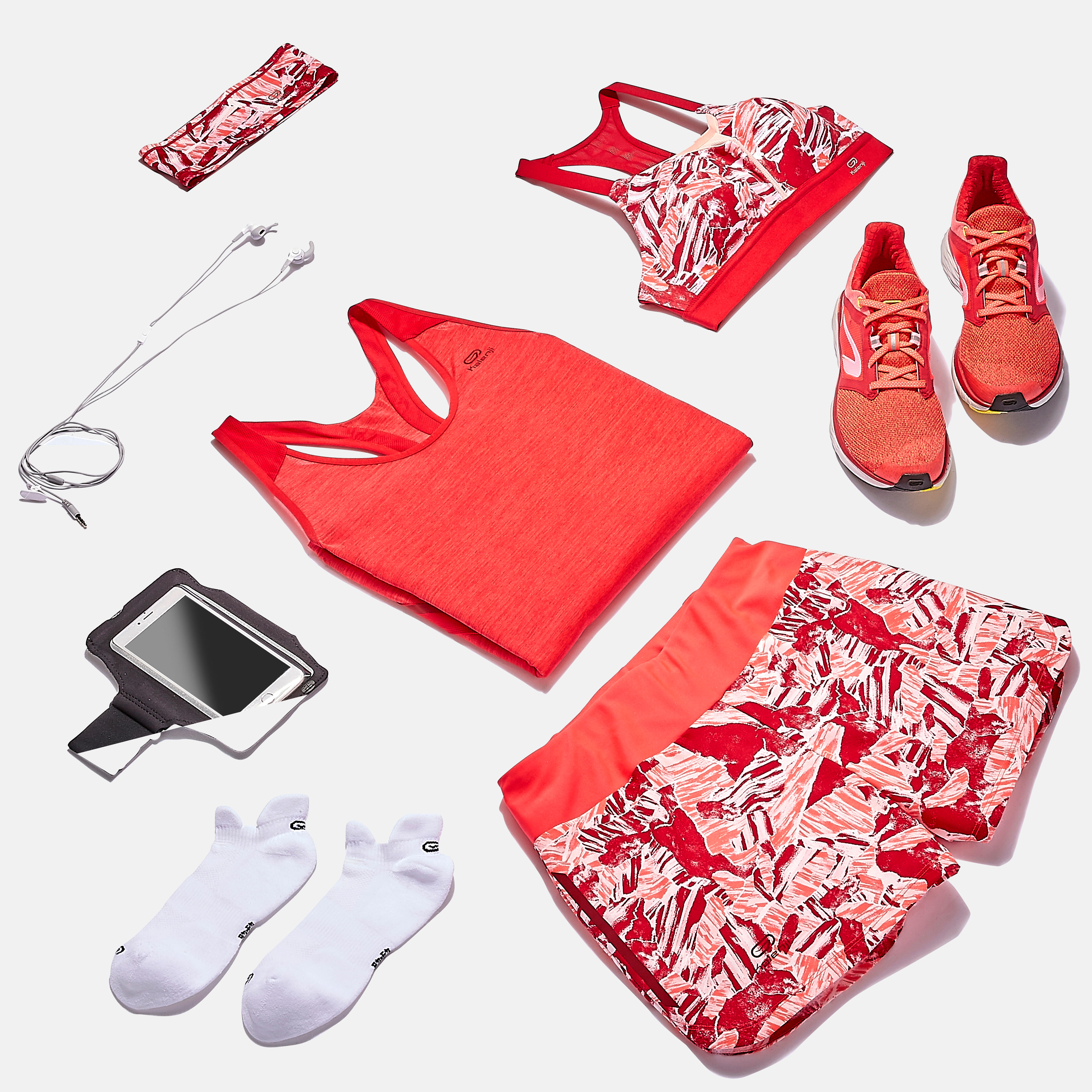 CAMISETA SIN MANGAS DE ATLETISMO PARA MUJER RUN LIGHT ROJA