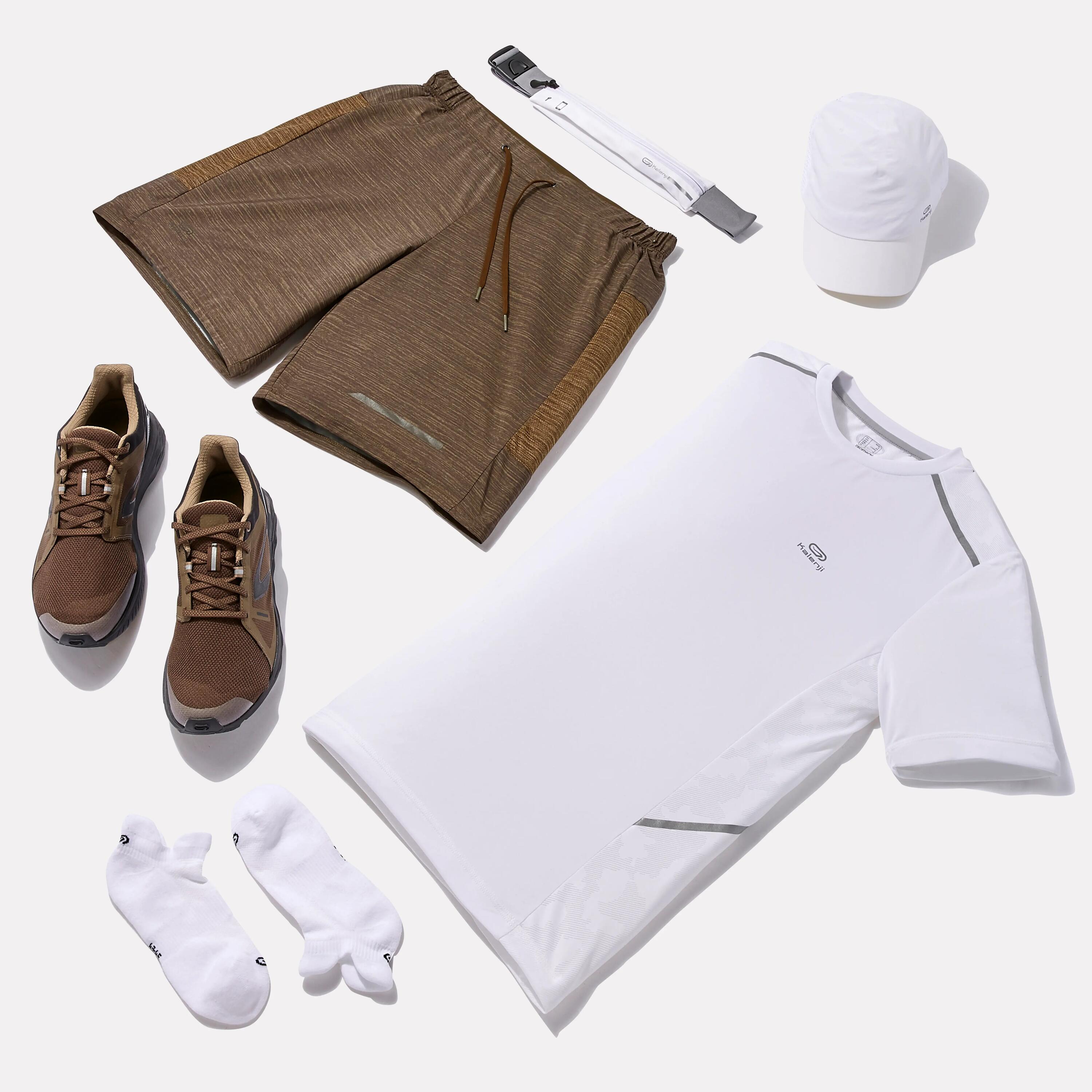 RUN DRY+ MEN'S RUNNING SHORTS - BROWN 13/13