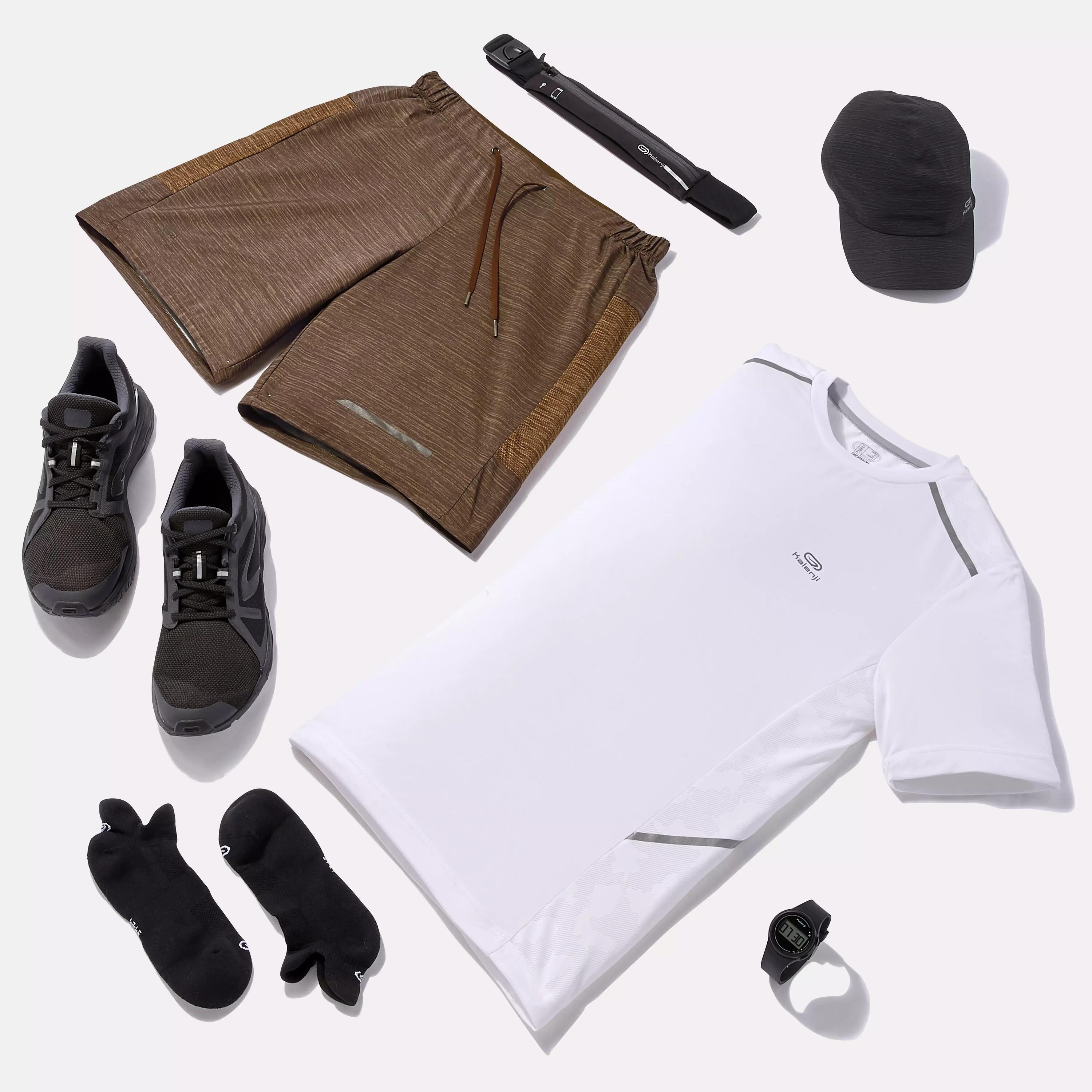 RUN DRY+ MEN'S RUNNING SHORTS - BROWN 12/13