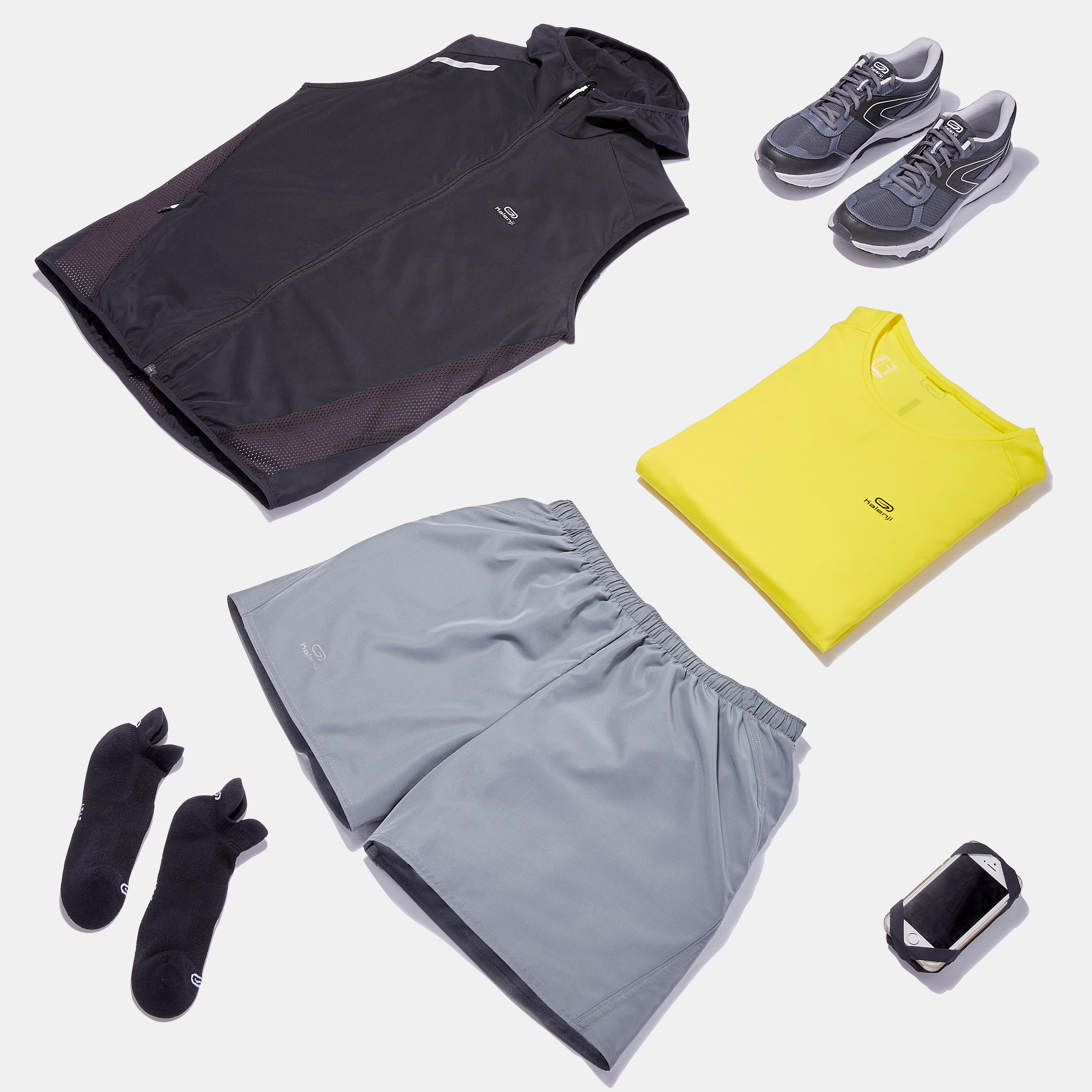 Men's Sleeveless Running Jacket - Run Wind Black - KIPRUN