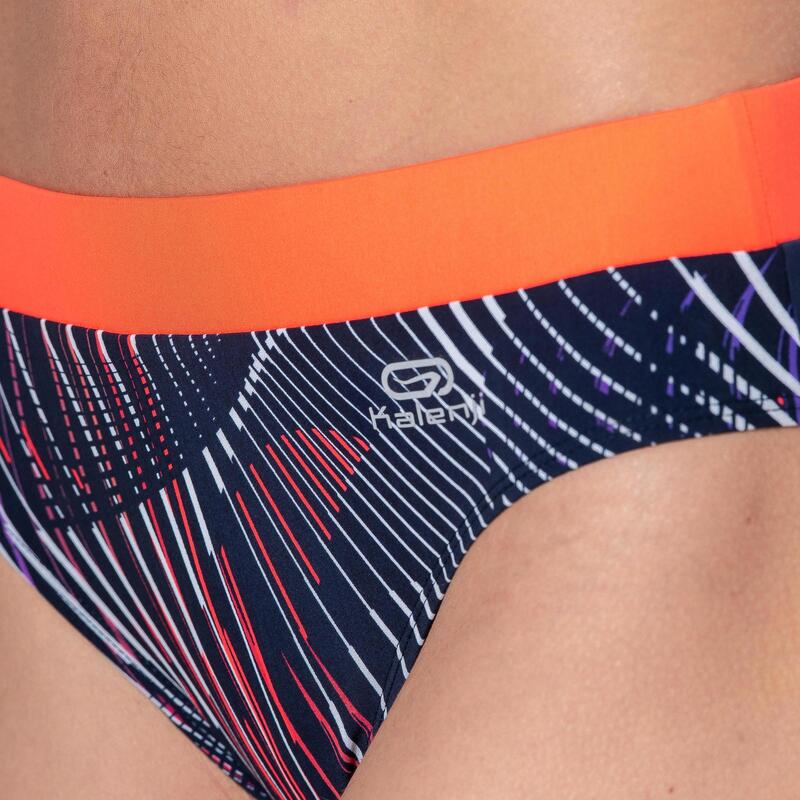 Atletiekslip voor dames blauw/oranje