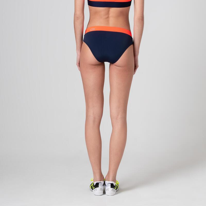 Atletiekslip voor dames blauw/oranje