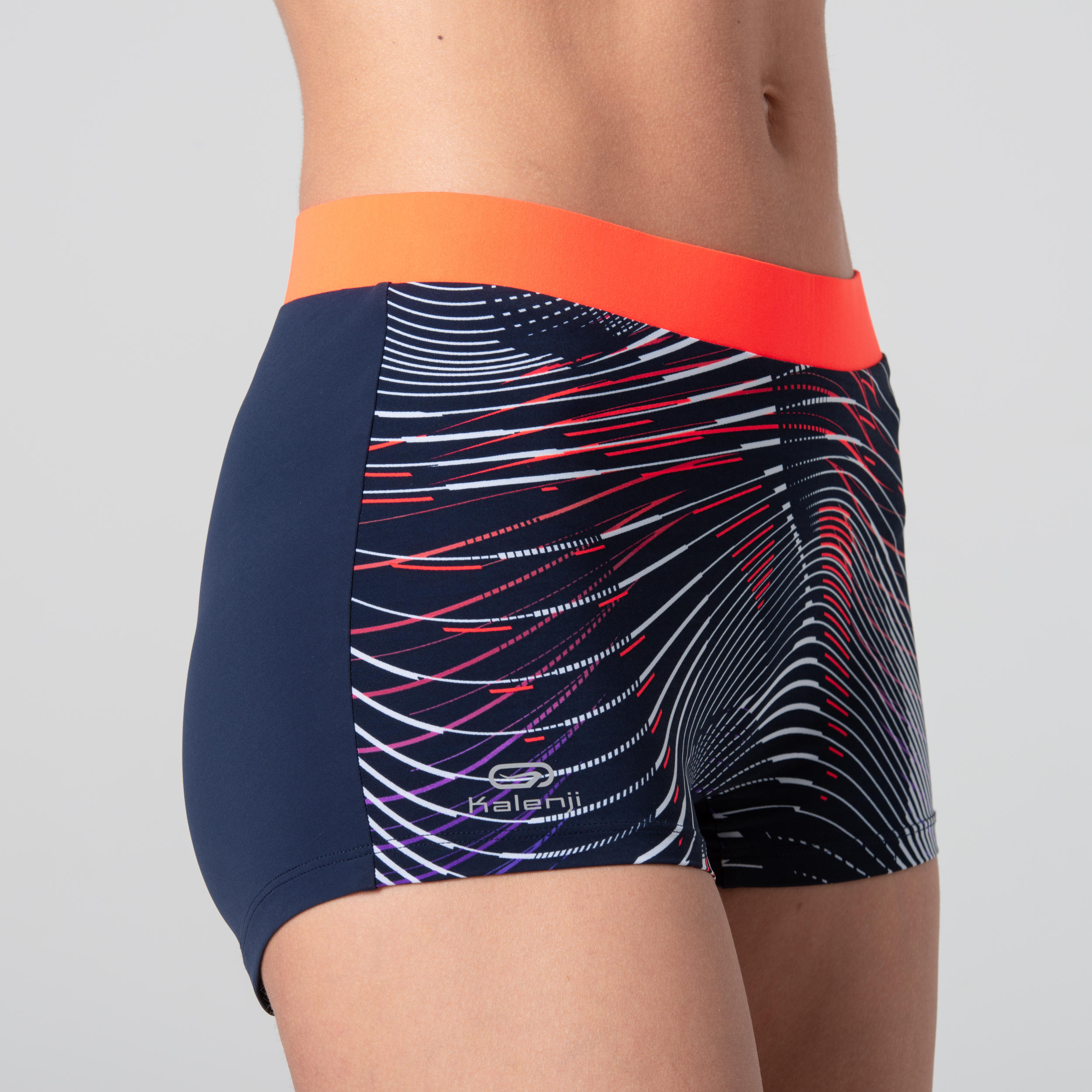 WOMEN'S TRACK AND FIELD BRIEFS BLUE AND ORANGE - KALENJI